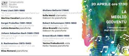 Settimana di concerti | Conservatorio Nicolini Piacenza
