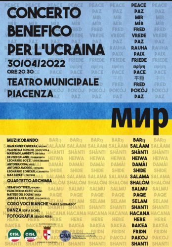 Concerto Benefico per l'Ucraina | Teatro Municipale di Piacenza