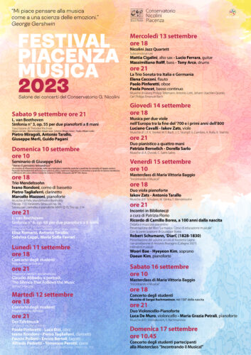 Festival Piacenza Musica | Il programma completo