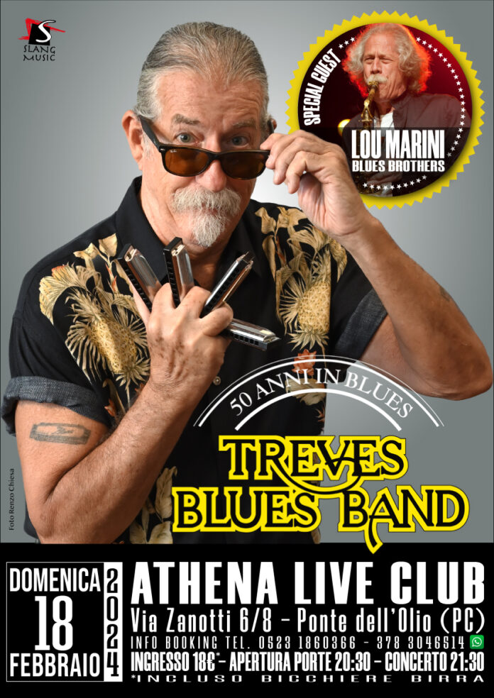 Treves Blues Band con Lou Marini | Athena Live Club: Domenica 18 Febbraio 2024