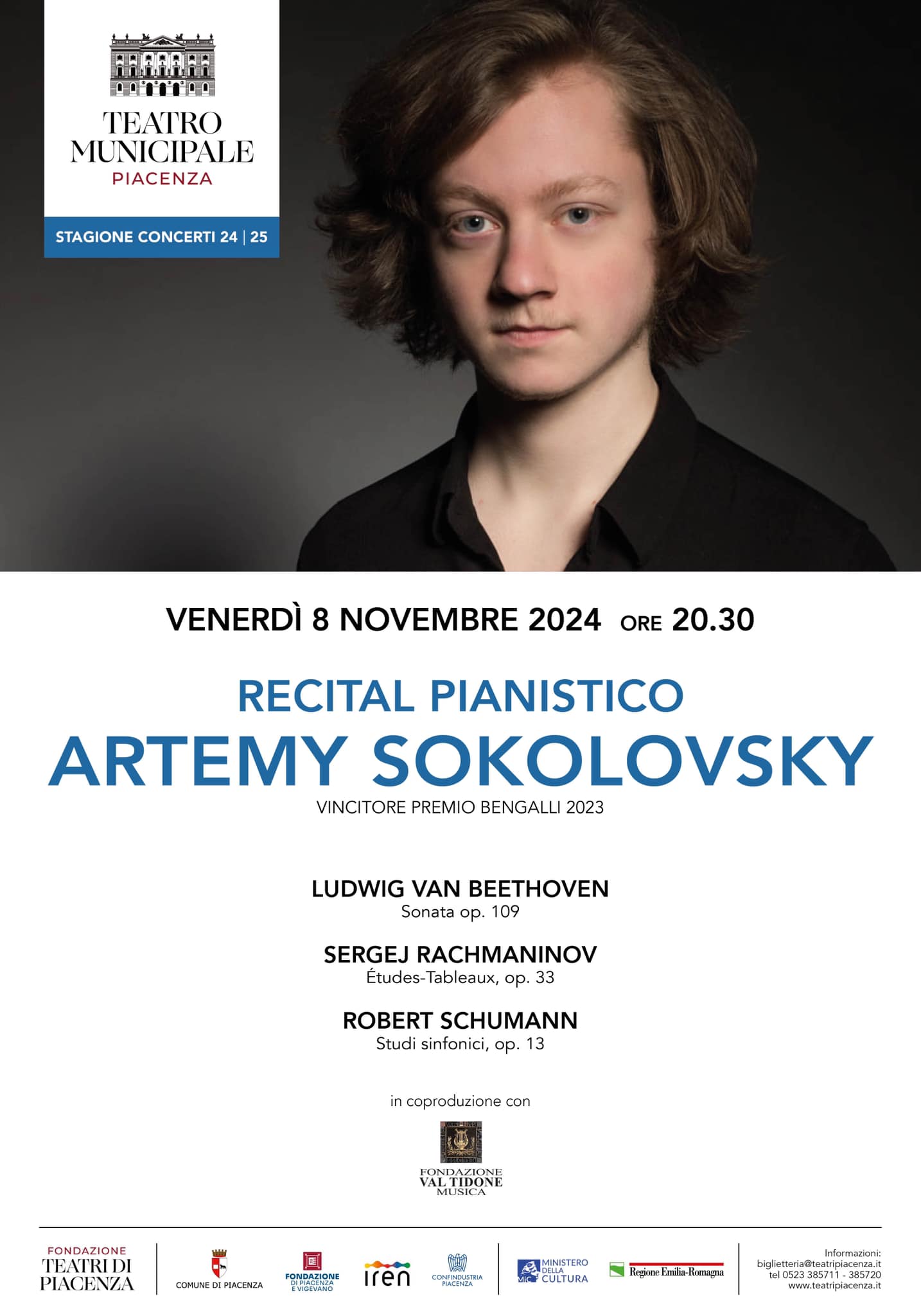 Concerto conclusivo Val Tidone Festival 2024: Venerdì 8 Novembre