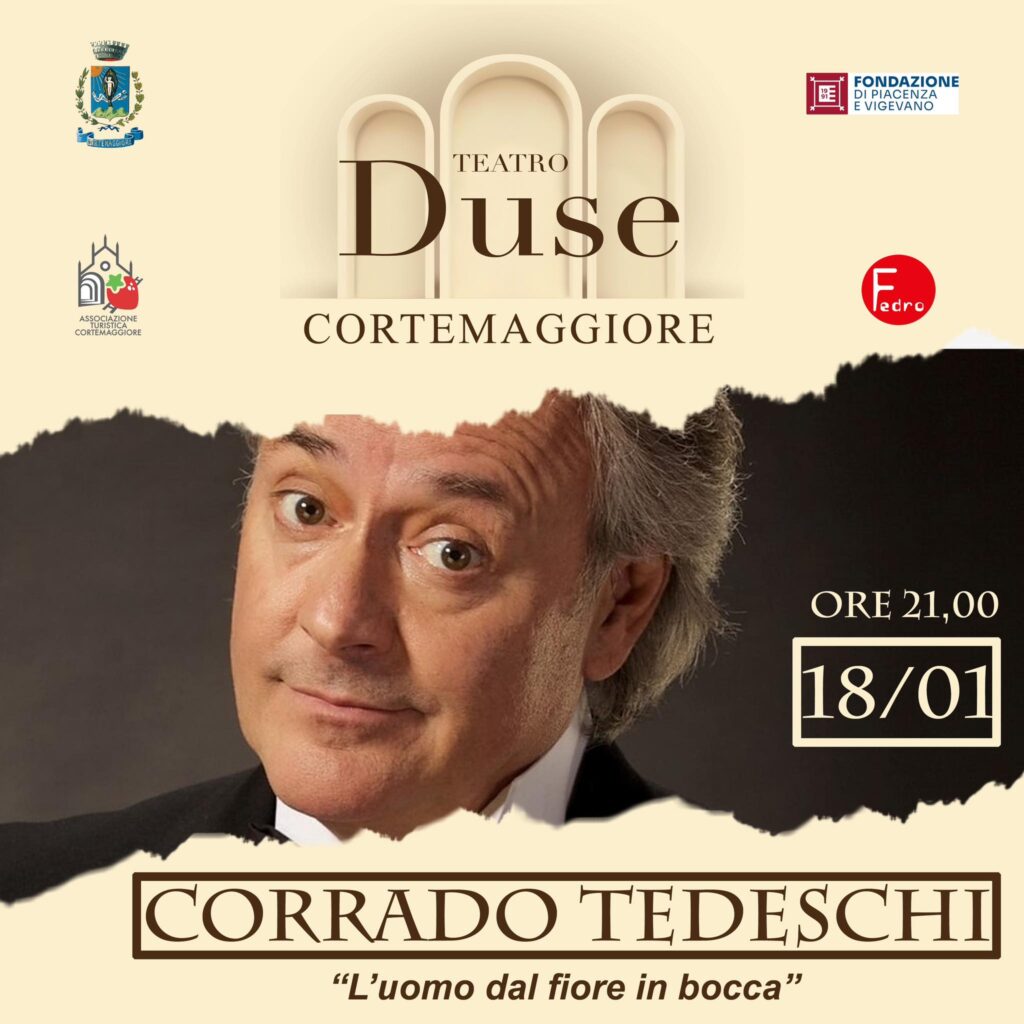 Corrado Tedeschi al Teatro Duse di Cortemaggiore | Fedro Cooperativa: Sabato 18 Gennaio 2025